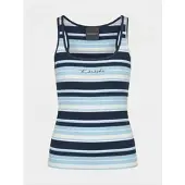 KOROSHI Top navy / azul claro / branco