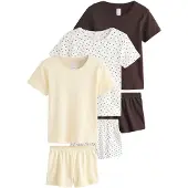 Next Calções de pijama ecru / castanho escuro / amarelo pastel