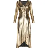 Faina Vestido de festa ouro