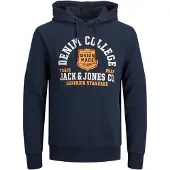Jack & Jones Sweatshirt azul / laranja / branco