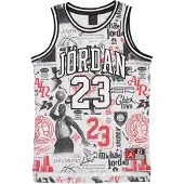 Jordan Camisola cinzento / vermelho / preto / branco