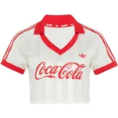 Adidas Originals Camisa 'ADIDAS X COCA-COLA CROPPED' vermelho / offwhite