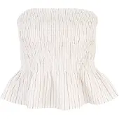 Vero moda Top 'VMGLOW' taupe / branco