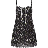 Mymo Vestido amarelo / preto / branco