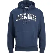 Jack & Jones Sweatshirt 'JJEJosh' navy / branco