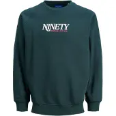 Jack & Jones Sweatshirt 'JORRedhook' verde escuro / vermelho / branco