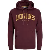 Jack & Jones Sweatshirt 'JJEJosh' caril / vermelho vinho