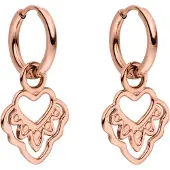 Purelei Brincos 'Heart' ouro rosa