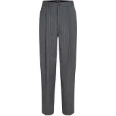 Karl Lagerfeld Calças com pregas cinzento escuro / branco