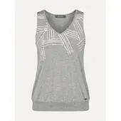 KOROSHI Top cinzento / branco