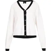 Dreimaster Klassik Casaco de malha 'Classic Look' preto / branco