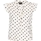 Faina Blusa 'Fashion Look' creme / preto