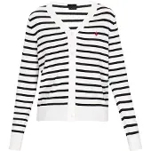 Dreimaster Casaco de malha preto / offwhite