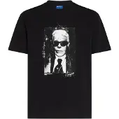 Karl lagerfeld JEANS Camisa ' KAMEO' cinzento escuro / preto / branco