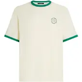 Karl Lagerfeld Camisa 'Ikon' creme / verde escuro