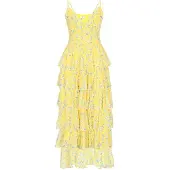 IZIA Vestido turquesa / amarelo