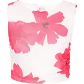 IZIA Top rosa / branco