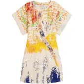 Desigual Vestido 'M. C. Lacroix' creme / azul escuro / amarelo / vermelho