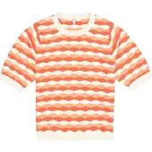 Garcia Pullover lagosta / laranja claro / branco