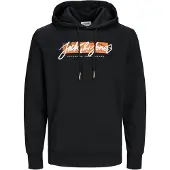 Jack & Jones Sweatshirt 'JJTiley' laranja / preto / branco