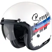 Scorpion Belfast Evo Adonis Capacete Branco/Vermelho/Azul XL unissexo