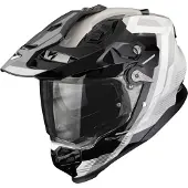 Scorpion ADF-9000 Air Patrol Capacete integral e de cross Preto/Prateado XL