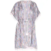 IZIA Kimono azure / azul claro / preto / branco