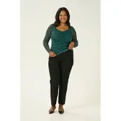 KAFFE CURVE Blusa 'KC Autumna' cinzento / verde
