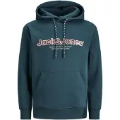 Jack & Jones Sweatshirt 'JORLakewood' petróleo / pêssego / preto / branco