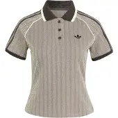 Adidas Originals Camisa 'TWEED POLO' creme / chocolate