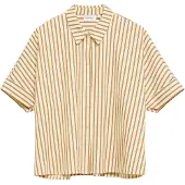 Comma Blusa creme / castanho claro
