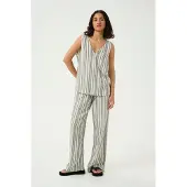 Kaffe Top 'Milia' ecru / verde pastel