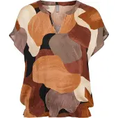 Culture Blusa 'CU Dana' creme / castanho / caramelo / chocolate