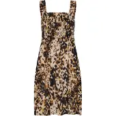 Kaffe Vestido 'KAthora' castanho / castanho de castanha / branco casca de ovo