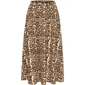 Kaffe Saia 'Leopra' bege / castanho / preto