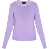 Faina Pullover lavanda / branco