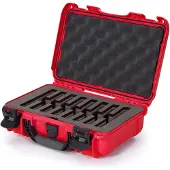 Nanuk 909 mala com espuma para 8 facas, vermelho