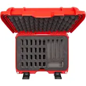 Nanuk 915 mala com espuma para 28 facas, vermelho