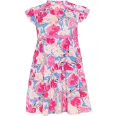 Usha Vestido de verão 'Fashion Look' azul real / rosa / rosa pastel / branco
