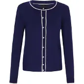 Dreimaster Klassik Casaco de malha navy / branco