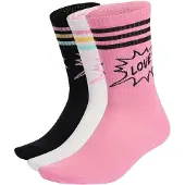 Adidas MEIAS DE CANO MÉDIO LOVE UNITES — 3 PARES