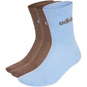 Adidas Meias de desporto 'Linear Crew' azul claro / castanho