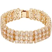 Faina Pulseira ouro rosa / transparente