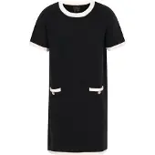 Dreimaster Klassik Vestido de malha 'Classic Look' preto / branco