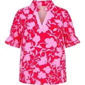 Usha Blusa rosa claro / vermelho