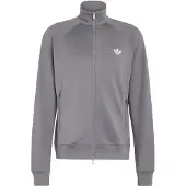Adidas Originals Casaco em moletão 'Trefoil Essentials' pedra / branco
