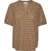 Kaffe Blusa abe / laranja escuro / branco