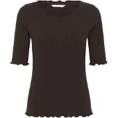 Cream Camisa 'Ribba' mocha