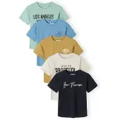 MINOTI Camisola ecru / azul claro / azul escuro / caril