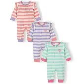 MINOTI Pijama menta / lilás / amora / branco